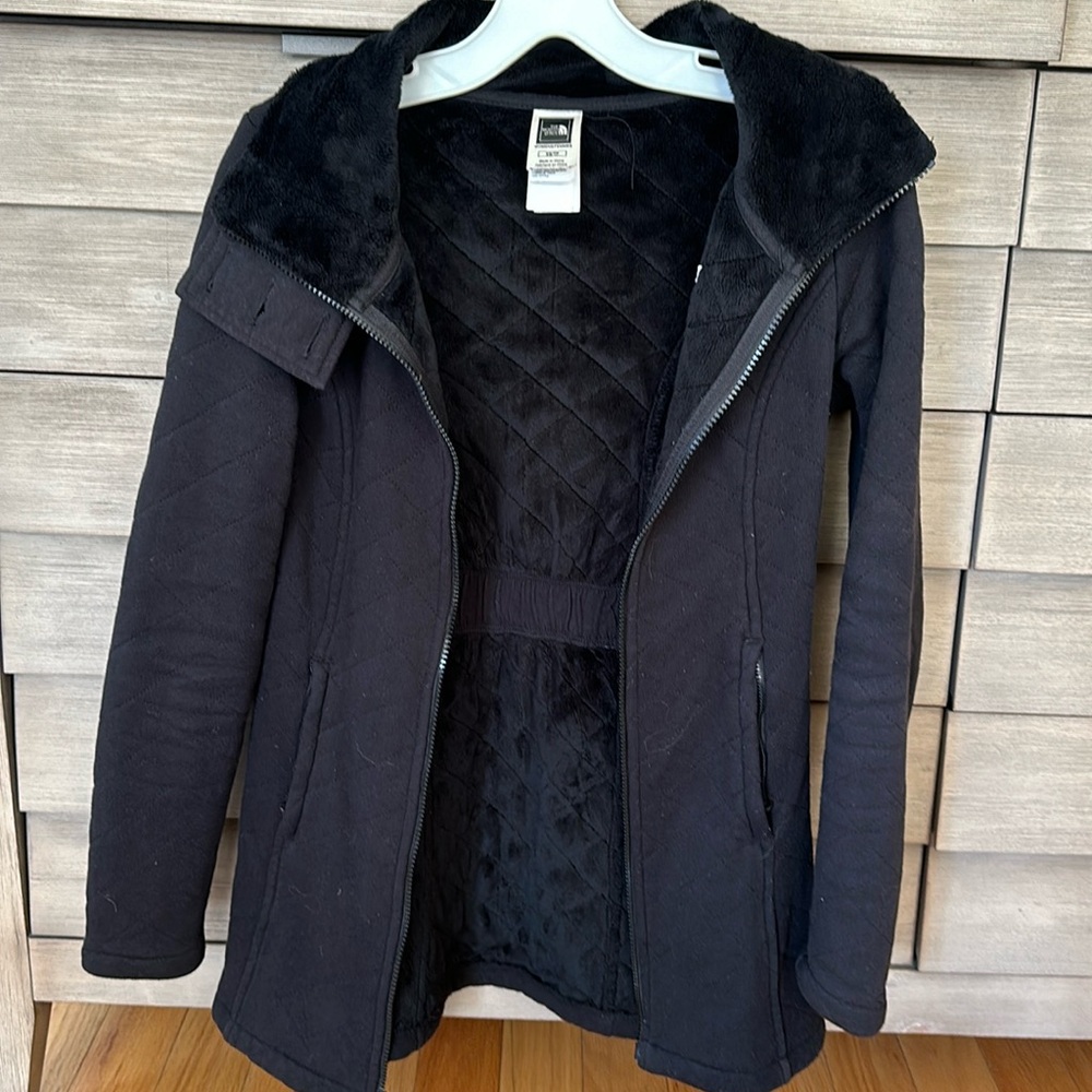 North face zip up black size XS